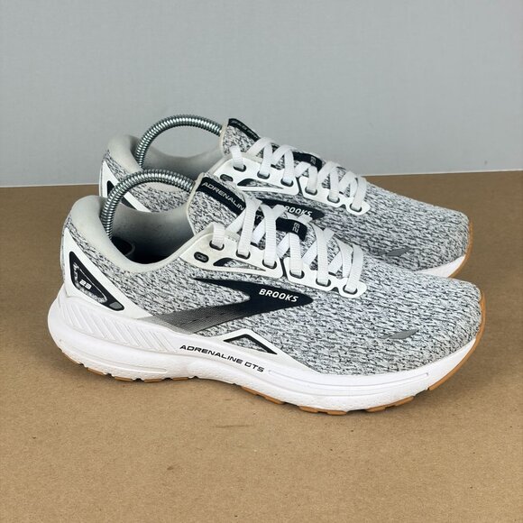 Brooks Adrenaline GTS 23 Athletic Running Shoes Womens 7 Gray Black Knit Upper - Picture 3 of 10